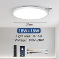 The smart ceiling lamp, 18w + 18w and in white.