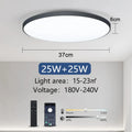 The smart ceiling lamp, 25w + 25w and in black.