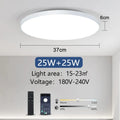 The smart ceiling lamp, 25w + 25w and in white.