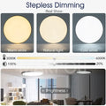 The smart ceiling lamp in 3 colors, warm white, natural light and cold white.