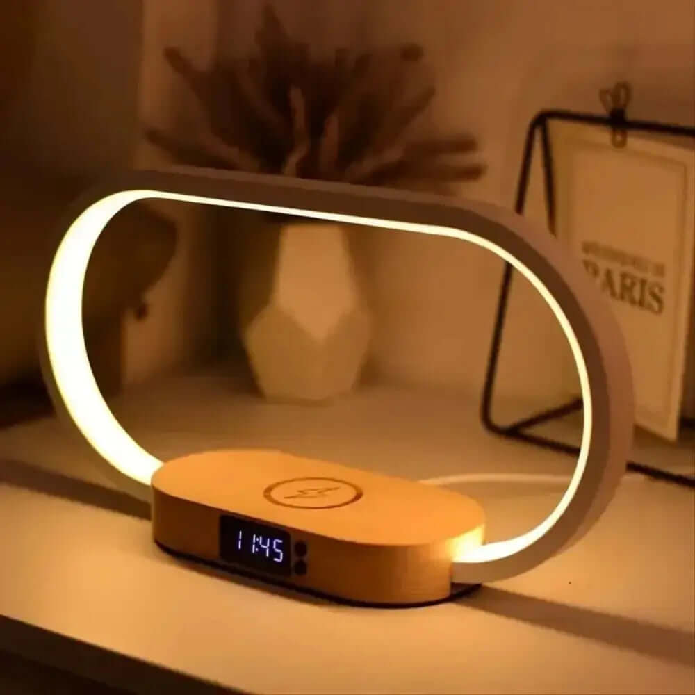 The wireless charger night light.